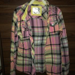 Girls Flannel Button Up